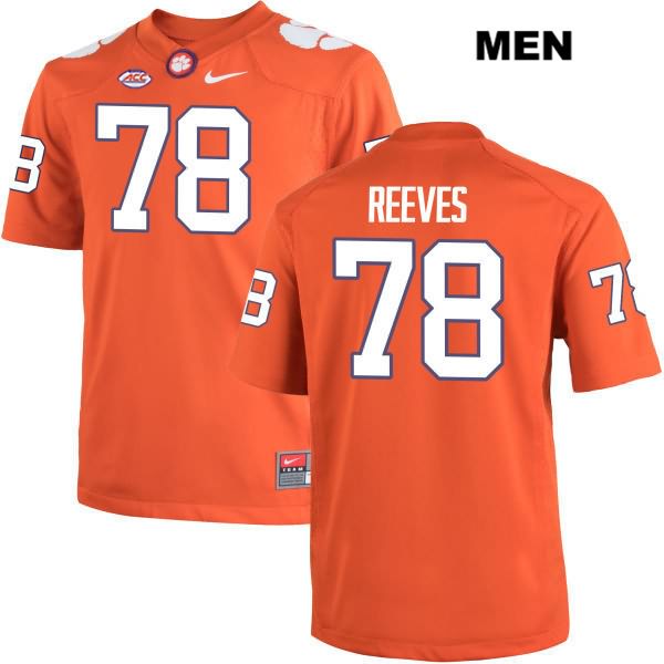Men's Clemson Tigers #78 Chandler Reeves Stitched Orange Authentic Nike NCAA College Football Jersey QIQ8246CM
